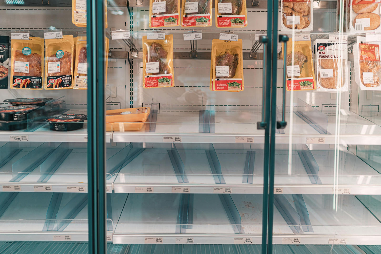 A refrigerated commercial display case